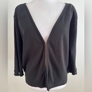 Eddie Bauer Black cotton cardigan XL